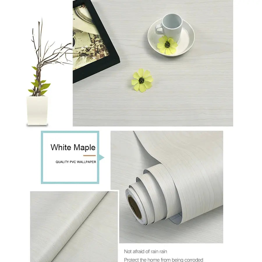 NovaWood PVC Waterproof Self Adhesive Wallpaper Roll Realistic Wood Grain Vinyl For Furniture Cabinets And DIY Decor