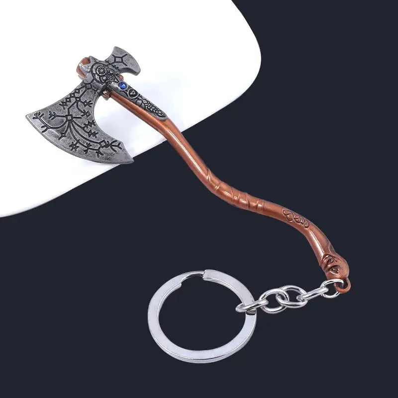 God Of War Kratos Sword Keychain Pendant Zinc Alloy Antique Silver Finish For Keys Backpacks And Bags