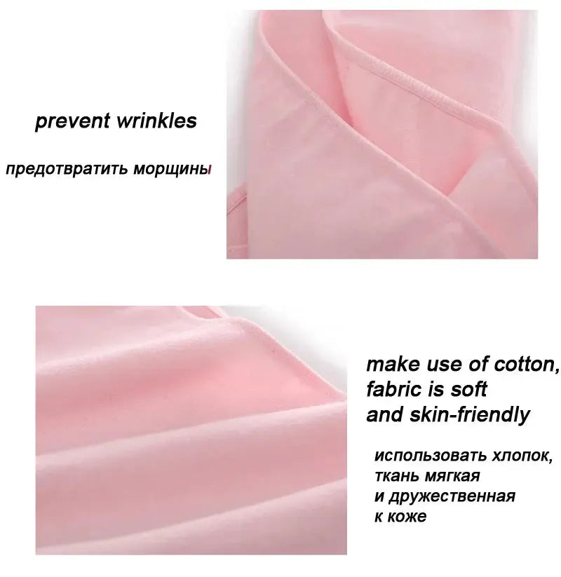 Pink cotton low-rise briefs for plus size, breathable skin-friendly underwear