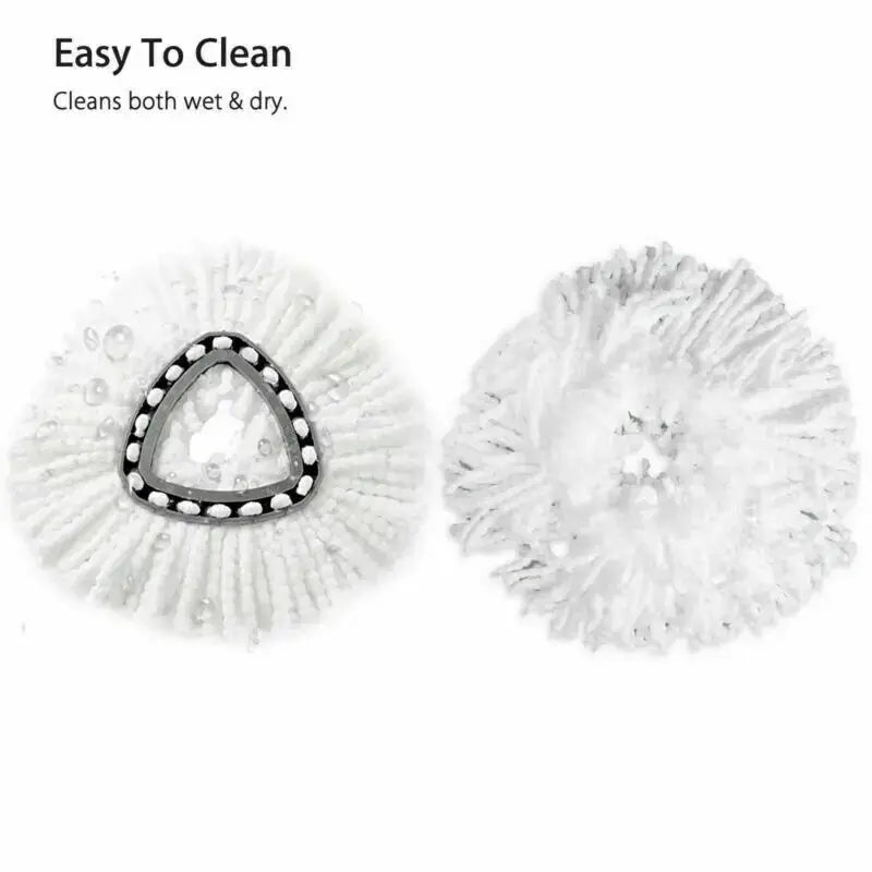 Replacement mop head 2-pack for Easy Wring and Clean Turbo Microfibre white