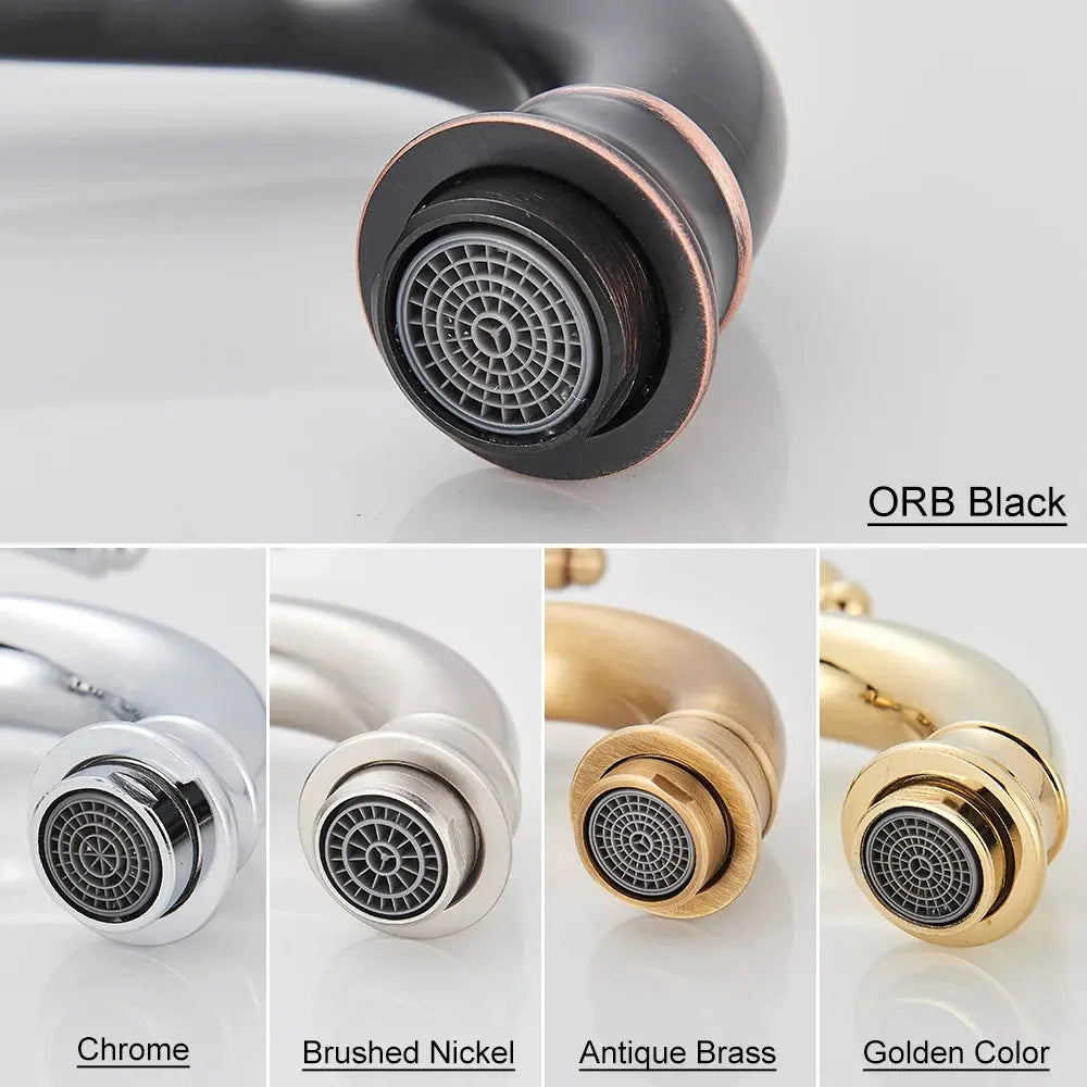 Simples Market POIQIHY basin vessel sink faucet deck-mounted 1-hole, five finishes including ORB Black