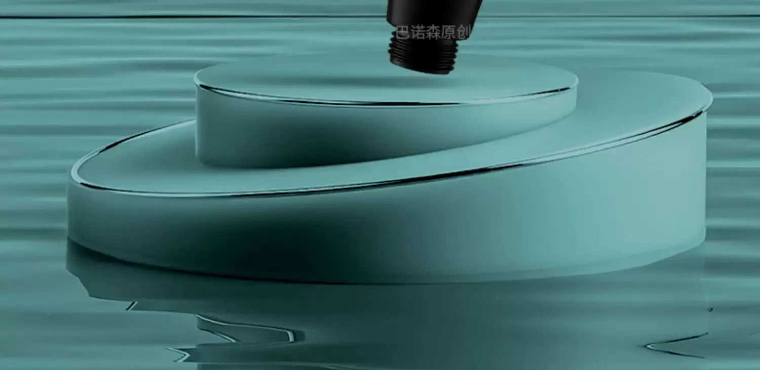 Shower head by Simples Market in teal, high-pressure water-saving, adjustable spray