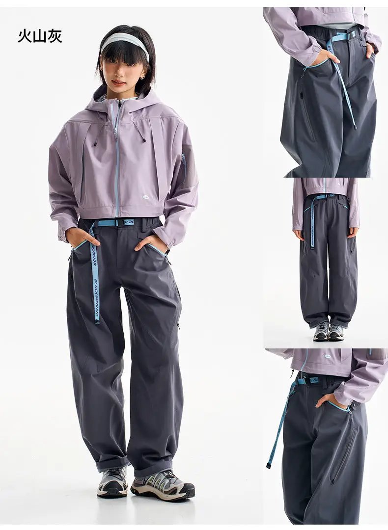 Simples Market Ultra Loose Lightweight Outdoor Functional Pants, unisex gray waterproof cargo track pants