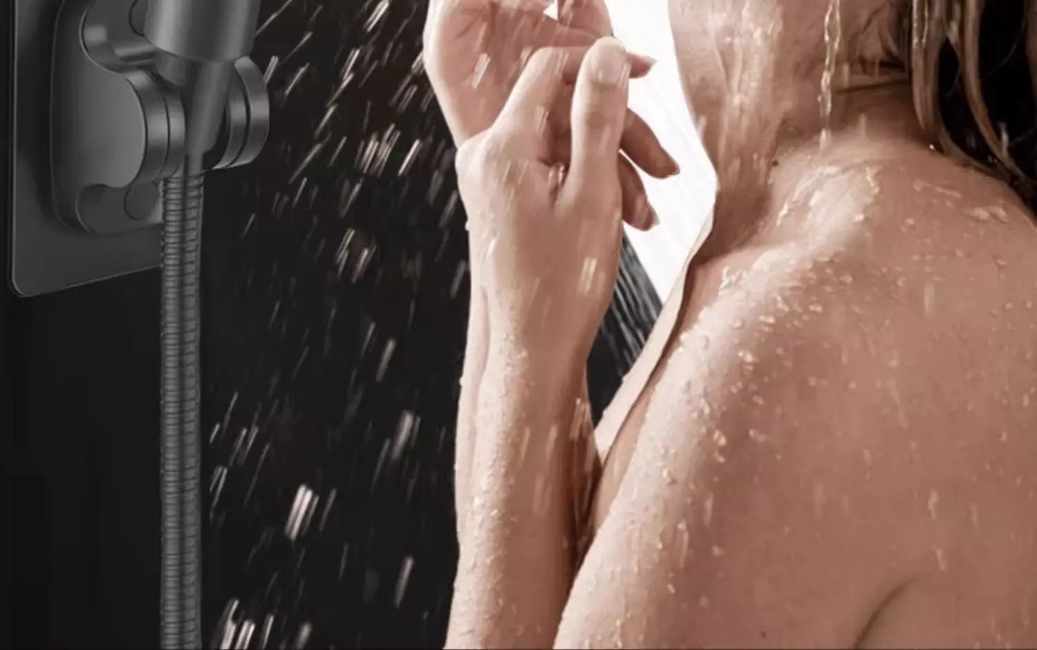 Shower head by Simples Market, three-mode adjustable, high-pressure water-saving spray, one-key stop