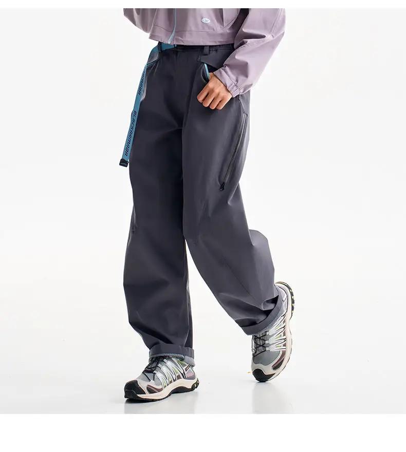 Simples Market Ultra Loose Outdoor Functional Pants dark gray, waterproof quick-dry techwear, wide-leg cargo track pants