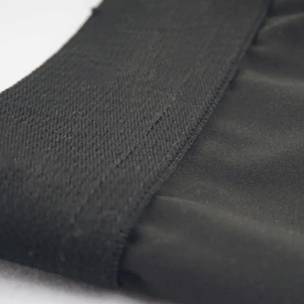 Simples Market men's compression shorts waistband close-up, black quick-dry breathable stretchy fabric