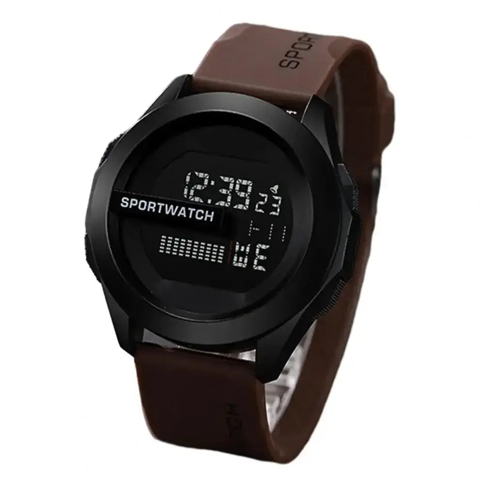 PrimeFit Mens Sports Watch Alarm Clock Waterproof LED Digital Fitness Timepiece For Training