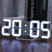 3D LED Digital Clock Wall Decoration With Night Mode For Bedroom Adjustable Electronic Room Decor Aesthetics