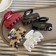 NovaLocks 5.5cm Acetate Hair Crabs Red Clips For Girls And Women Durable Secure Hair Ties With Korean Fashion Appeal