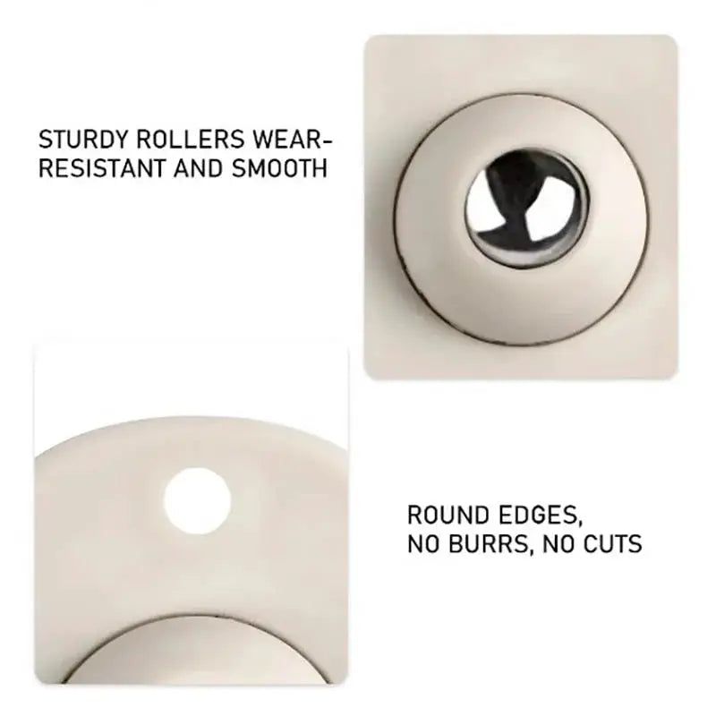 Self Adhesive Caster Wheels Mini Swivel 360 Degree Rotation Universal Fit for Furniture Storage Boxes ABS Construction