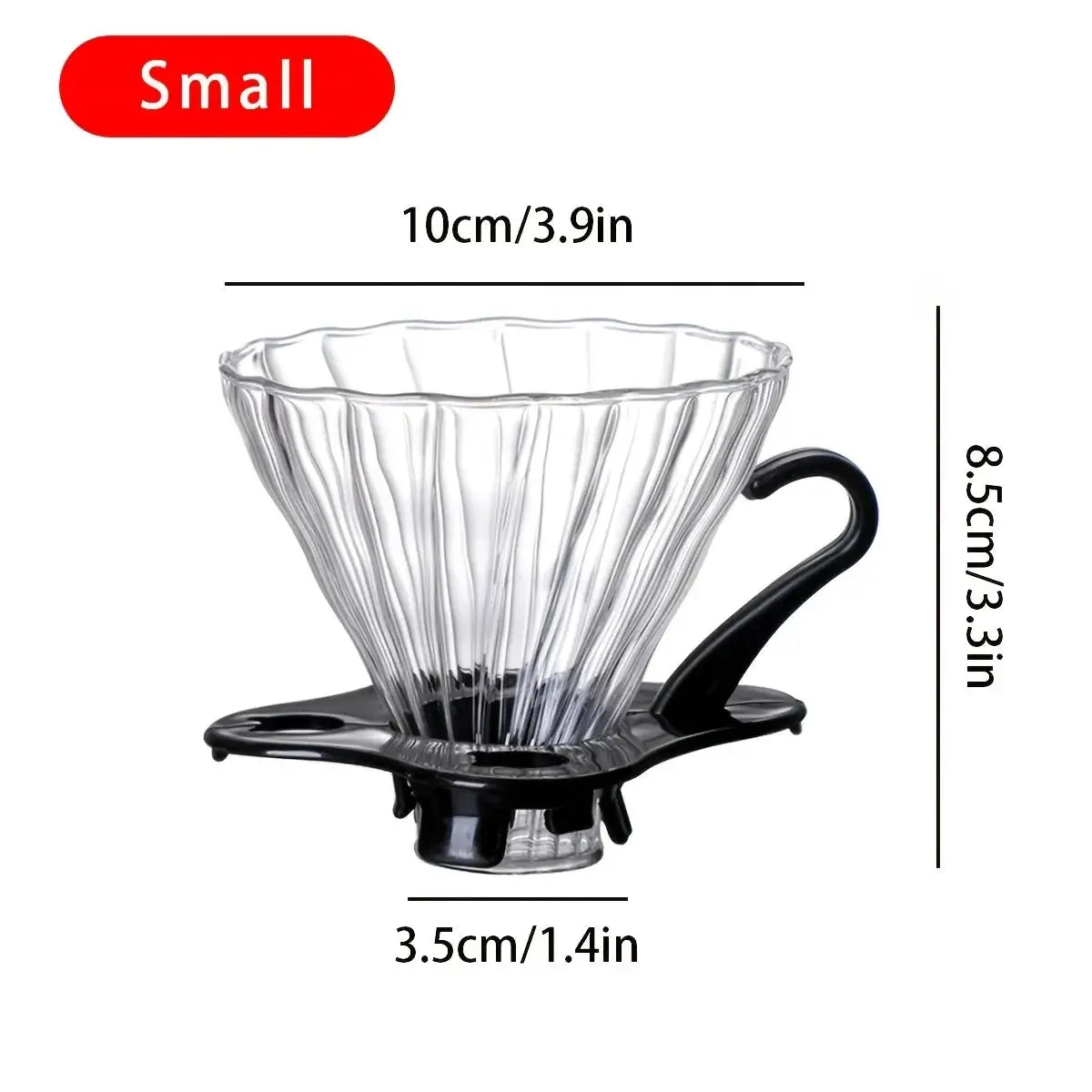 Handmade Glass Coffee Pot and Funnel Set Cloud Shaped Pour Over Server With Extraction Cup For Home Use