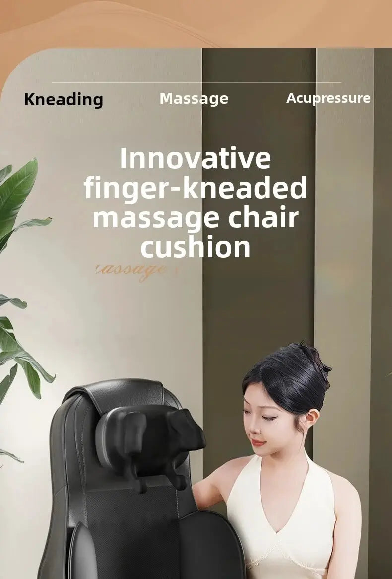 Simples Market electric full-body massage chair cushion with neck support, black upholstery