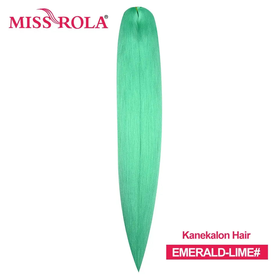 Kanekalon EZ Twist synthetic braid hair by Miss Rola, emerald-lime color
