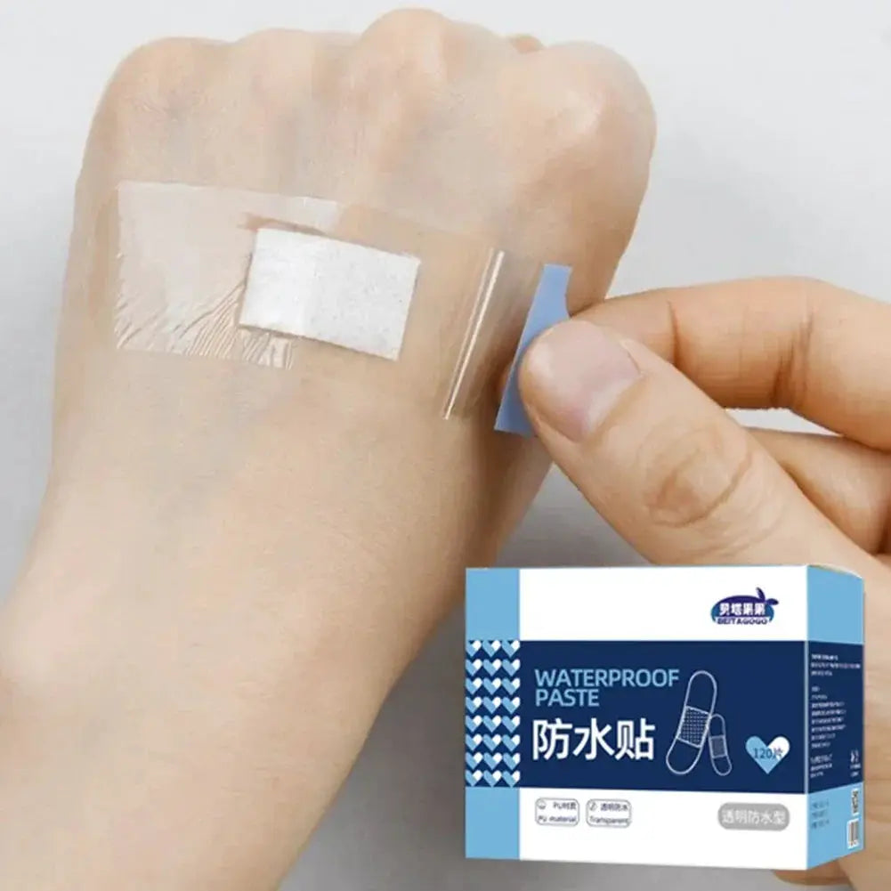 Simples Market waterproof transparent adhesive wound plaster, 50/120 pcs per pack, antibacterial travel first-aid kit