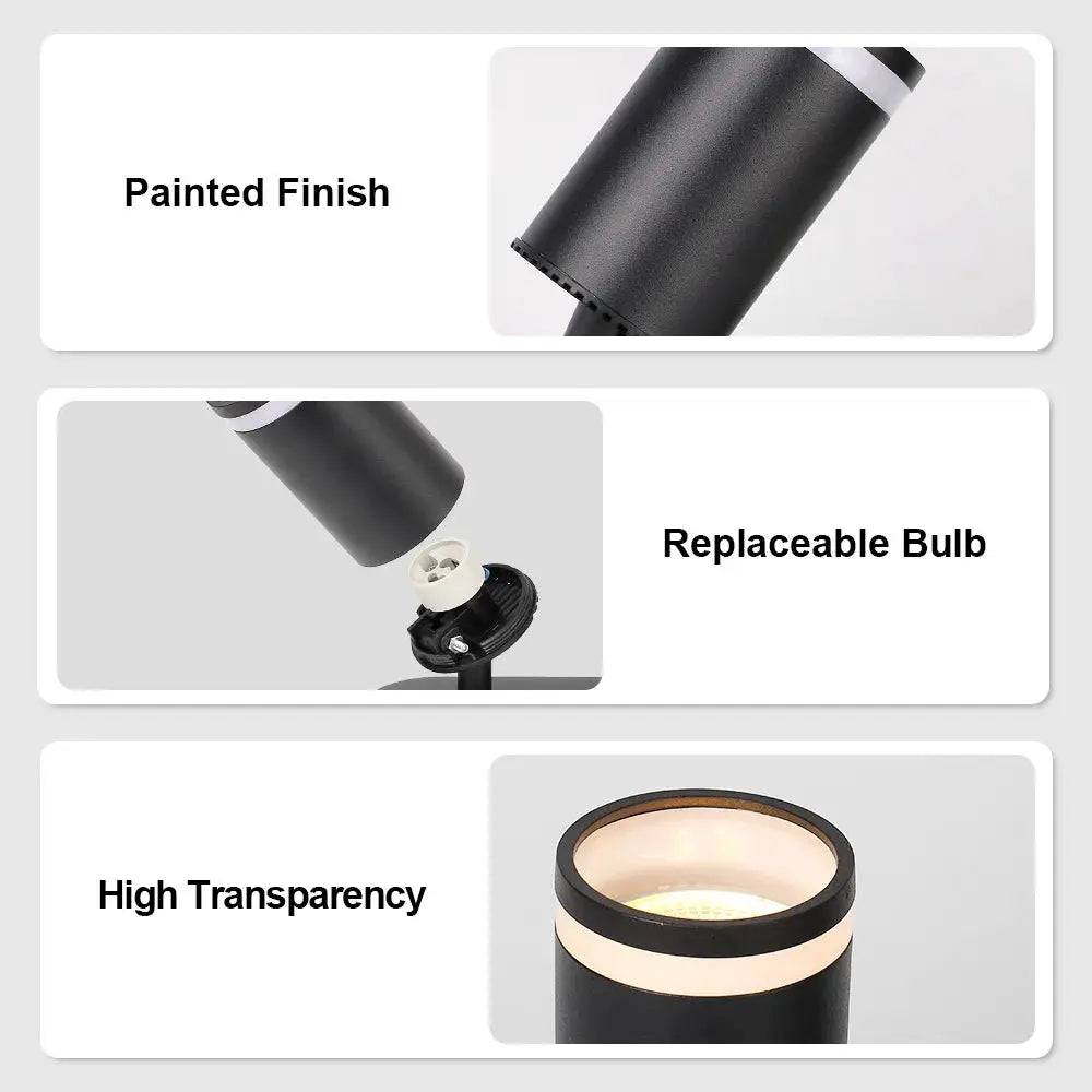 LED shop ceiling spot lamp by Simples Market, black painted finish, GU10 replaceable bulb.