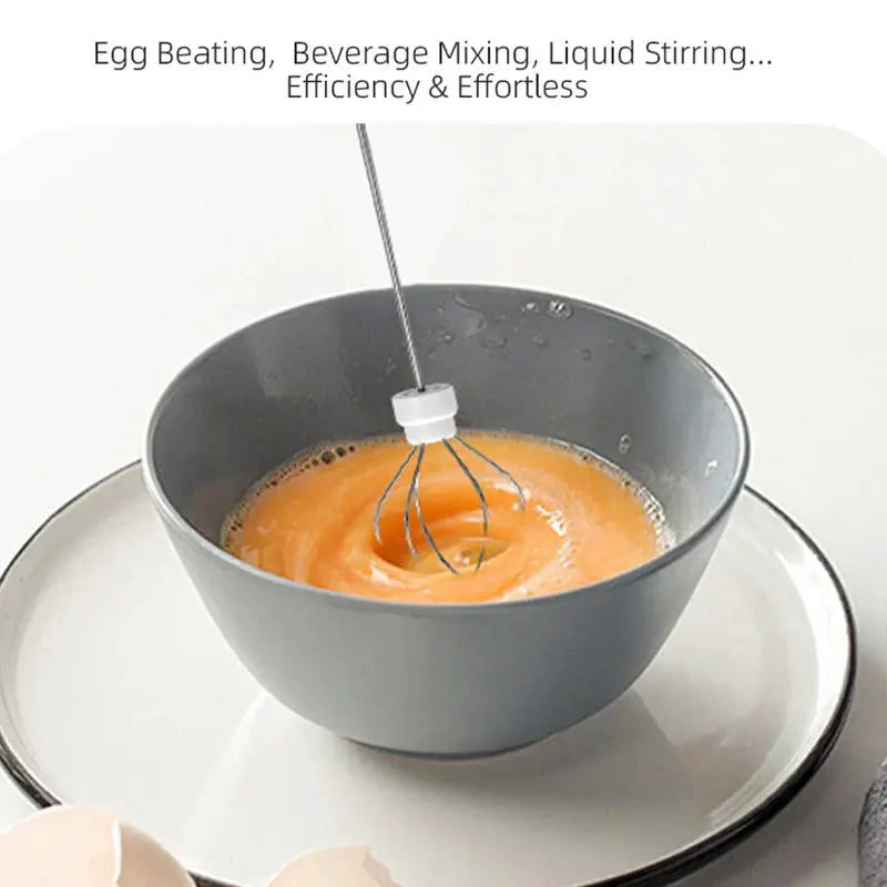 Wireless Electric Milk Frother And Egg Beater Type C Charging 3 Speeds Mini Handheld Foam Maker For Coffee