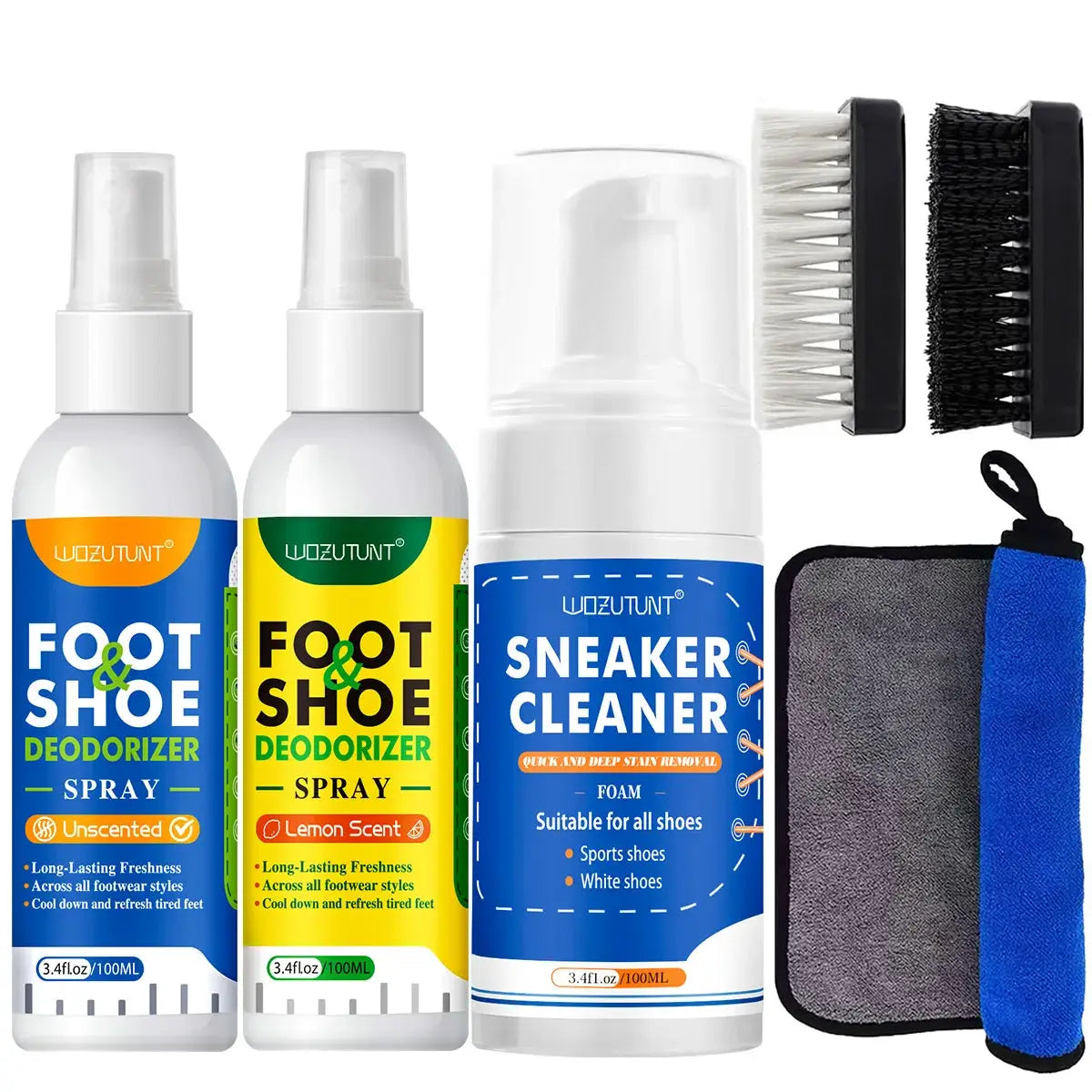 100ml Foot And Shoe Deodorizer Spray Lemon Scent Antibacterial Odor Neutralizer For Shoes And Feet