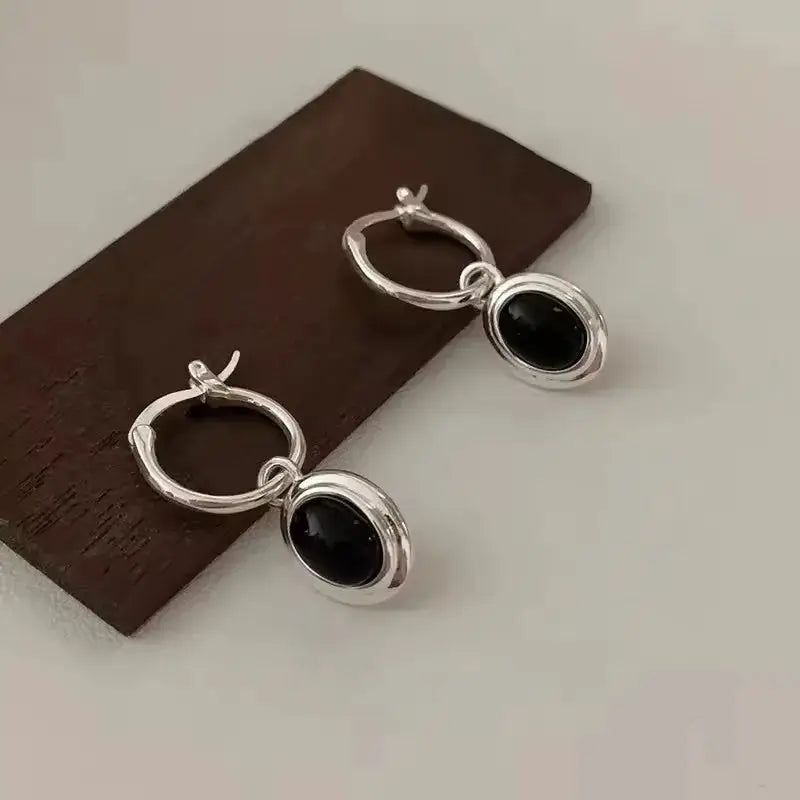 925 Sterling Silver Star Hoop Earrings For Women And Girls Trendy Original Hip Hop Style Jewelry Gift