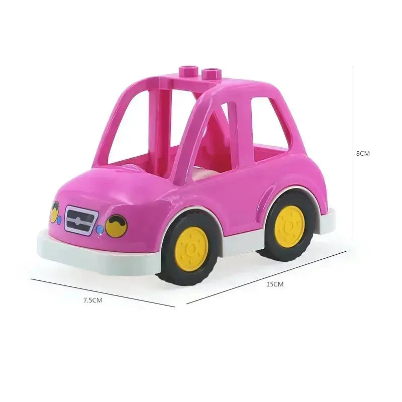 Big Building Blocks Accessories Compatible With Large Bricks Educational Toy Set For Kids Trucks Cars City Traffic
