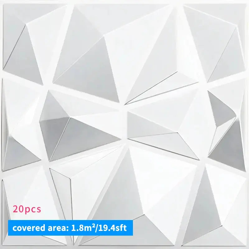 20 Pcs 3D Wall Panels 30x30cm Indoor Wall Decor For Living Room Bedroom Hotel Office Mural Tile Panels