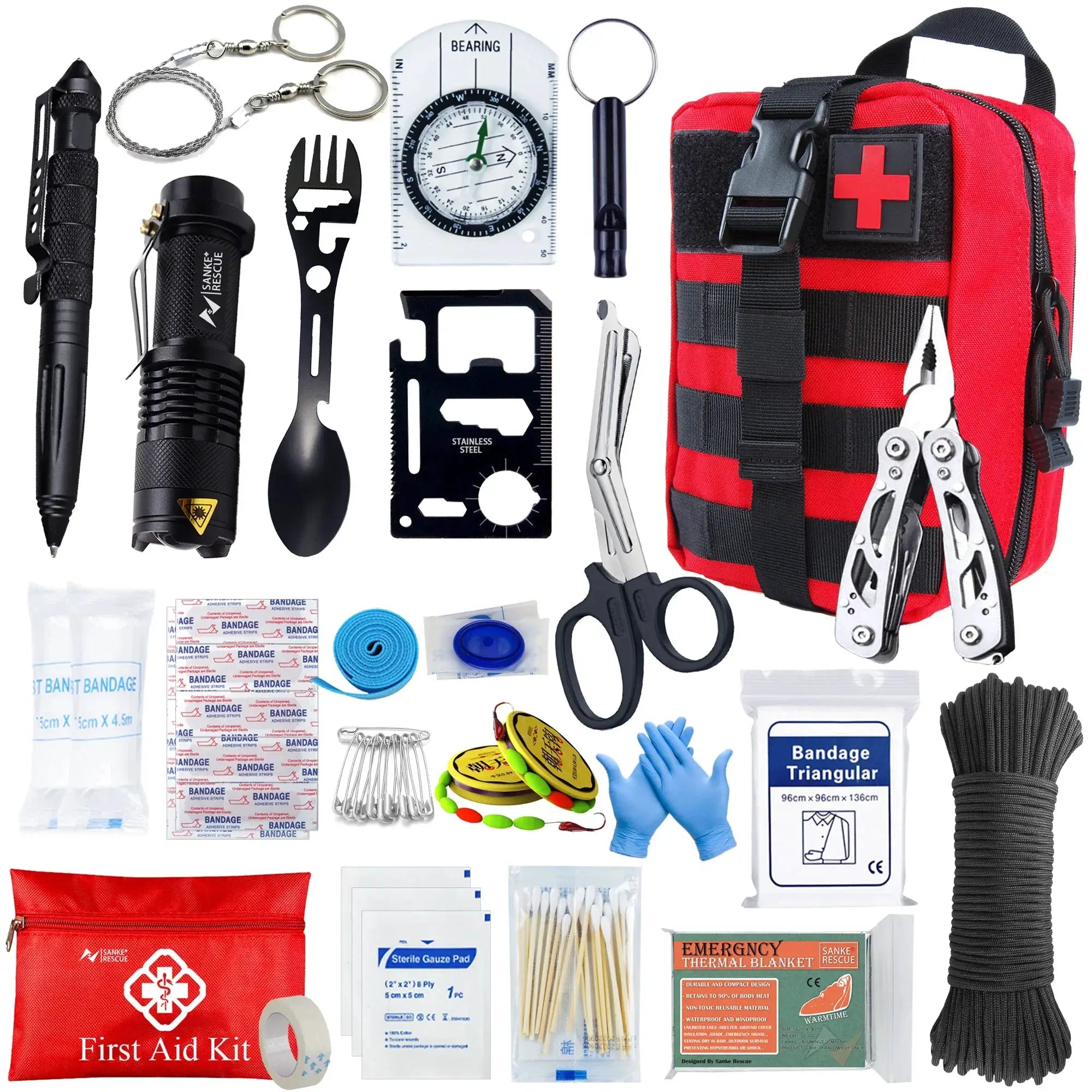 Tactical First Aid Kit For Car And Outdoor Survival MOLLE Pouch Medical Bag Self Defense EDC Gear For Camping Hiking