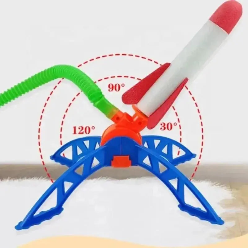 Kids Outdoor Rocket Foot Pump Launcher Toy For Air Powered Jumping Rockets And Outdoor Play