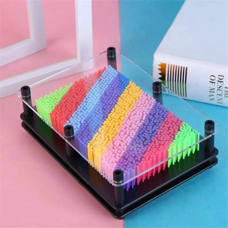 3D Clone Pin Compression Art Toy Hand Model Screen Insertion Pin Board Sculpture For Kids And Adults Craft Illustration
