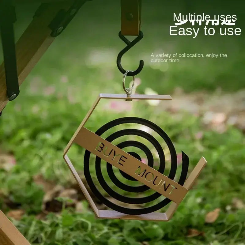 Outdoor Hanging Mosquito Coil Holder for Camping and Hiking Mosquito Coil Tray Organizer