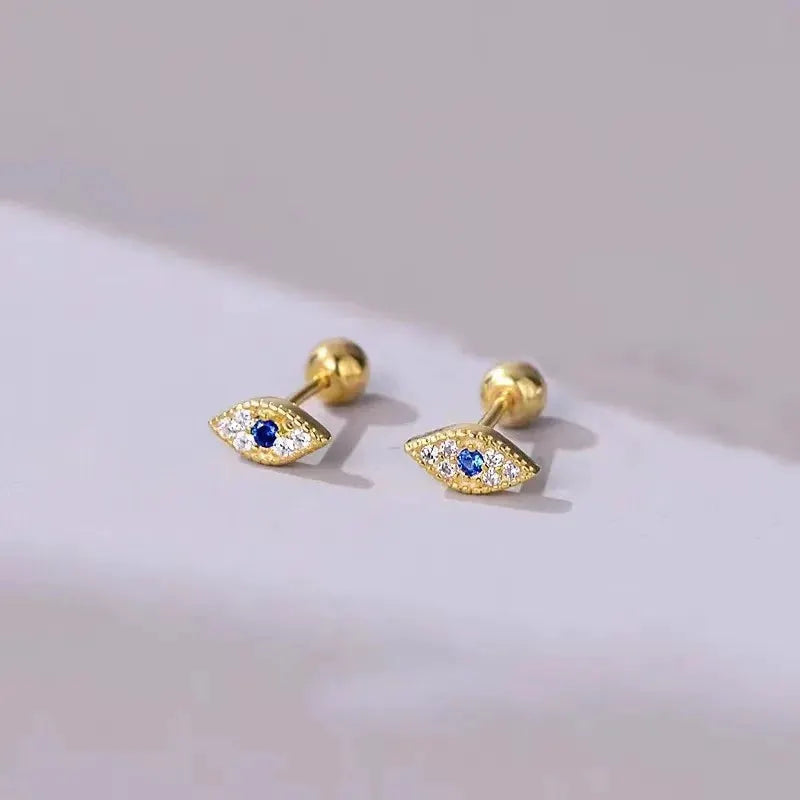 Hypoallergenic Heart Stud Earrings For Women Girls Screw Back Cartilage Helix Piercing Jewelry Gifts