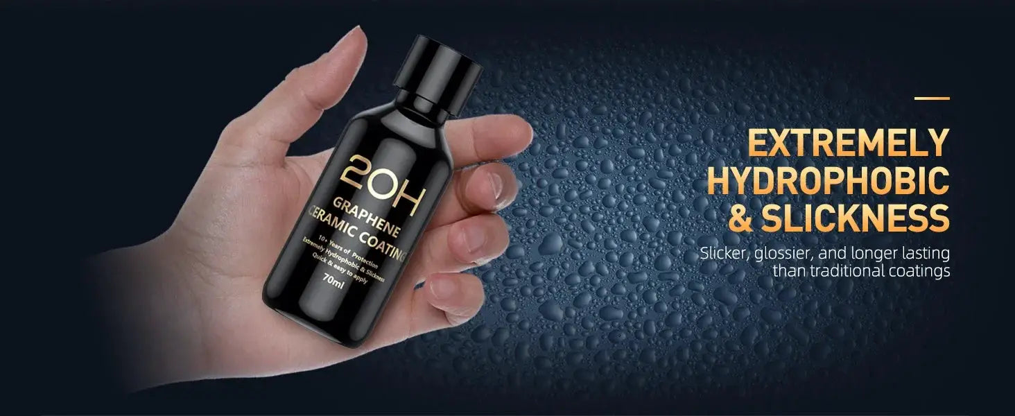 Simples Market 20H graphene ceramic coating bottle for car detailing, black with gold label