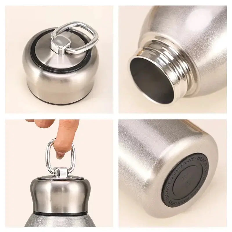 New High Value Mini Chubby Big Belly Cup 304 Stainless Steel Vacuum Thermos Cup With Portable Carrying Ring For Women