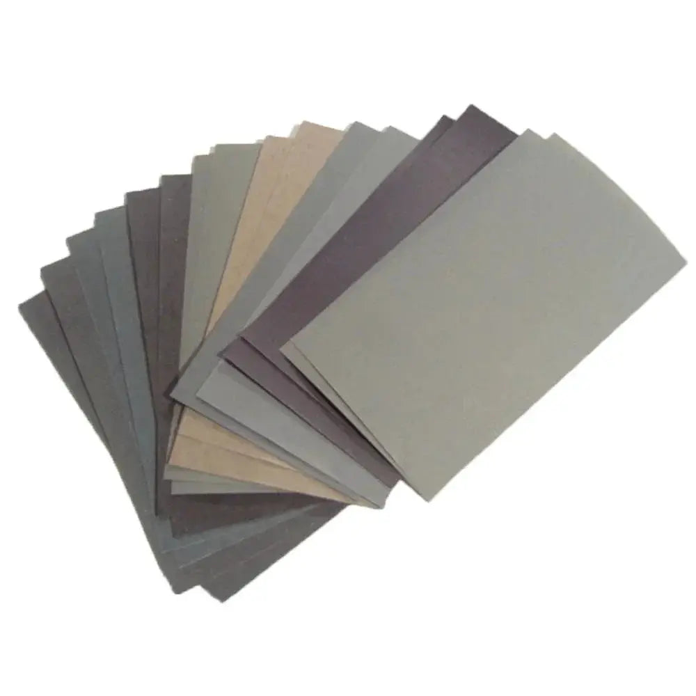 15 Piece Sandpaper Set 400 600 800 1000 1200 1500 2000 2500 3000 Grit For Wet And Dry Sanding Silicon Carbide
