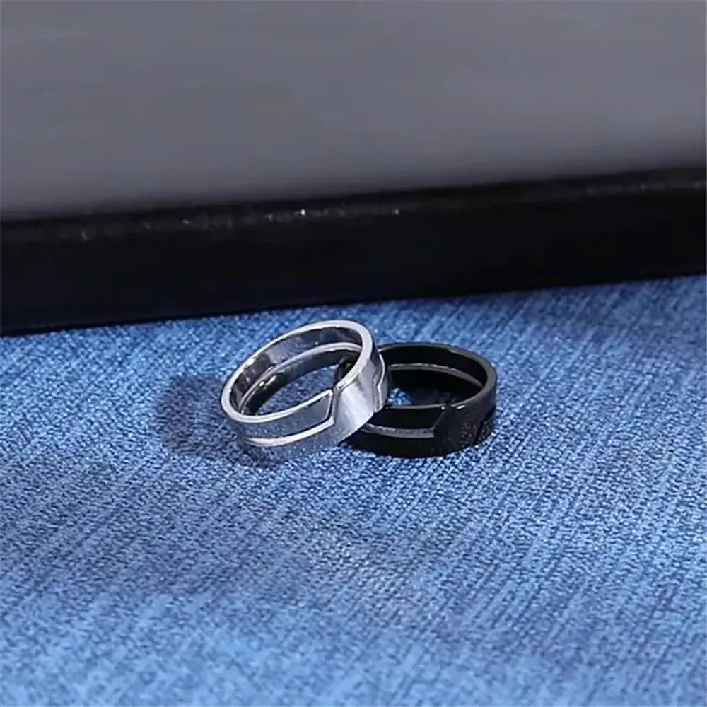 Skyrim Black Stainless Steel Ring for Men and Women Minimalist Casual Ring 2025 Wedding Gift for Lovers