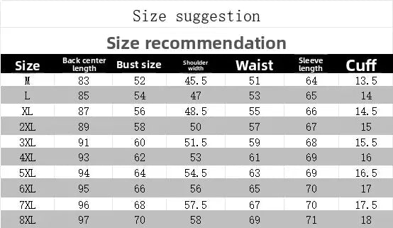 Simples Market men's cotton-padded hooded winter jacket size chart showing bust, length, waist measurements.