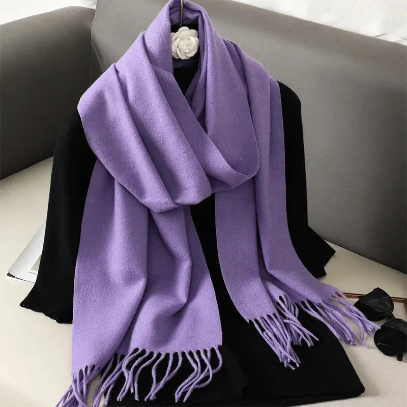 Brand 62 Womens Long Cashmere Blend Winter Scarf Hijab Shawl Wrap For Outdoor Warmth