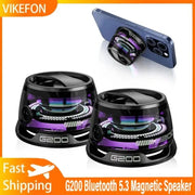 Mini Travel Bluetooth Speaker With RGB Light Magnetic Phone Holder