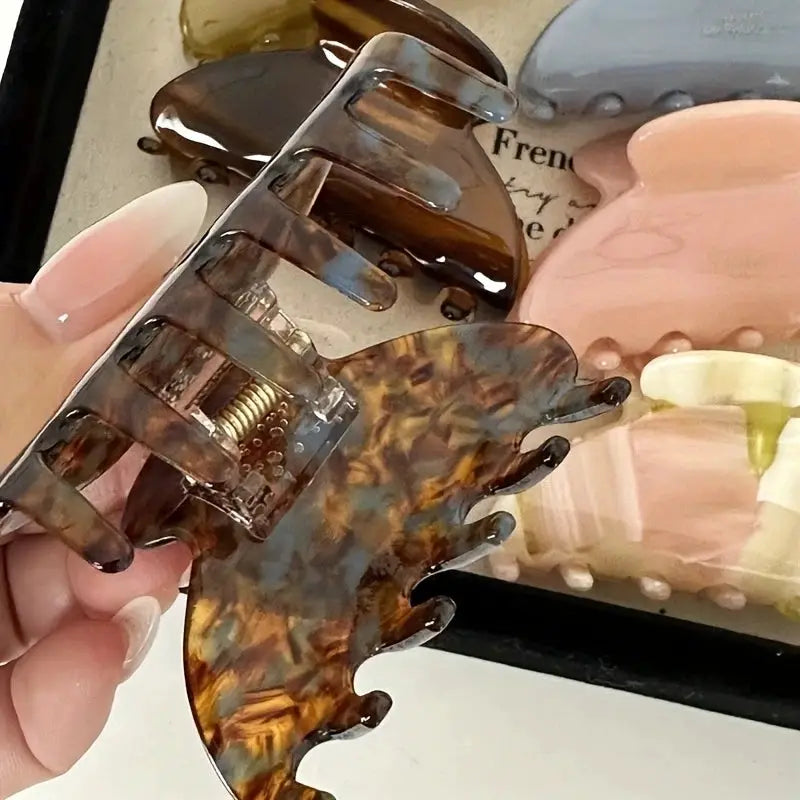 Elegant Acetate Hair Claw Clip Shark Clip For Medium Hair Secure Hold And Stylish Accessory