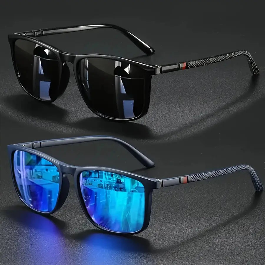 LuxCycle Square Vintage Polarized Cycling Sunglasses UV400 Protection For Men And Women