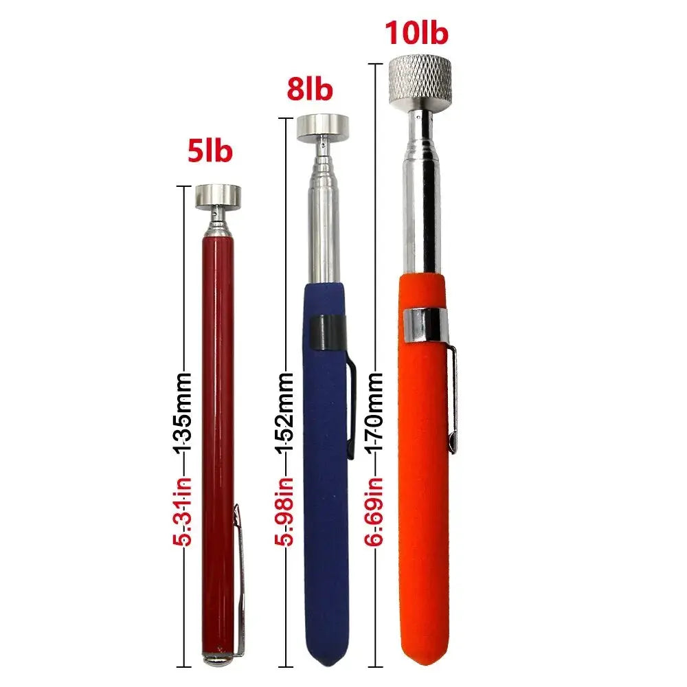 Magnetic Retractable Pickup Tool With Suction Iron Rod Portable Multifunctional Extractor Pen Clip For Automotive Repair