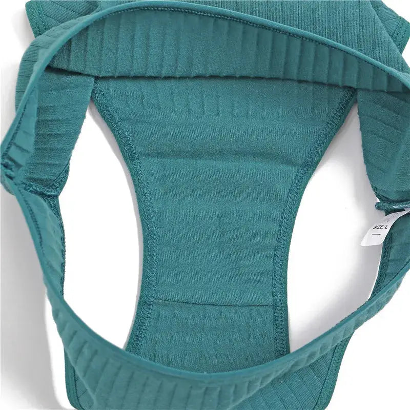 Women's teal cotton panties, solid briefs with soft stretch fabric