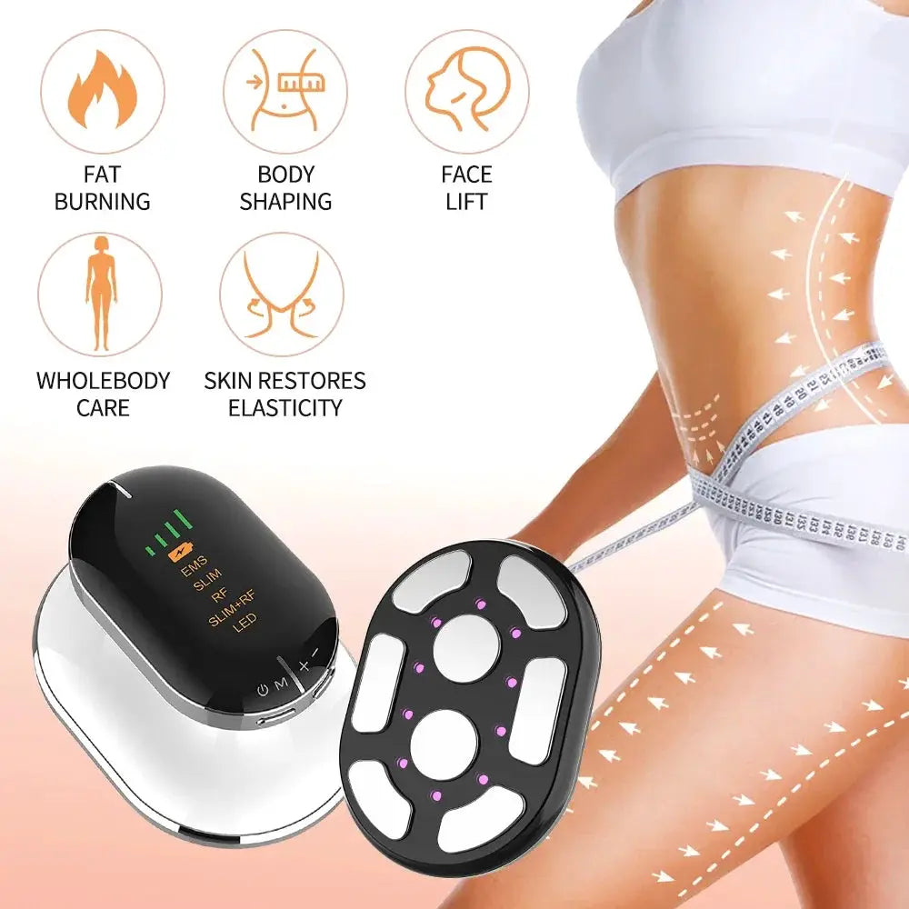 2-piece cordless body slimming massager set with LED light, handheld device, 4 modes for home use