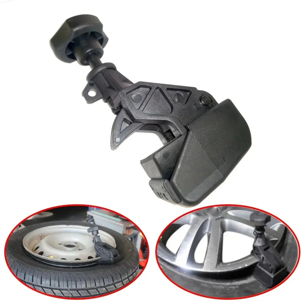 Simples Market tire bead press and rim clamp tool, black plastic wheel-change accessory.