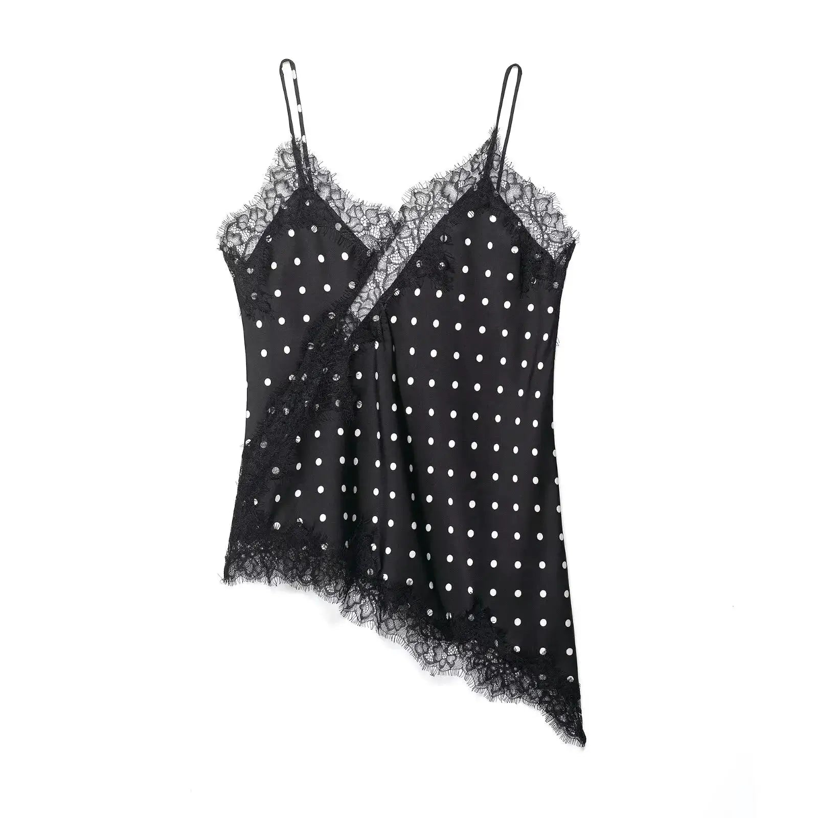Sexy Women Asymmetrical Lace Slip Tops Backless Sleeveless Off Shoulder Beachwear With Elegant Lace