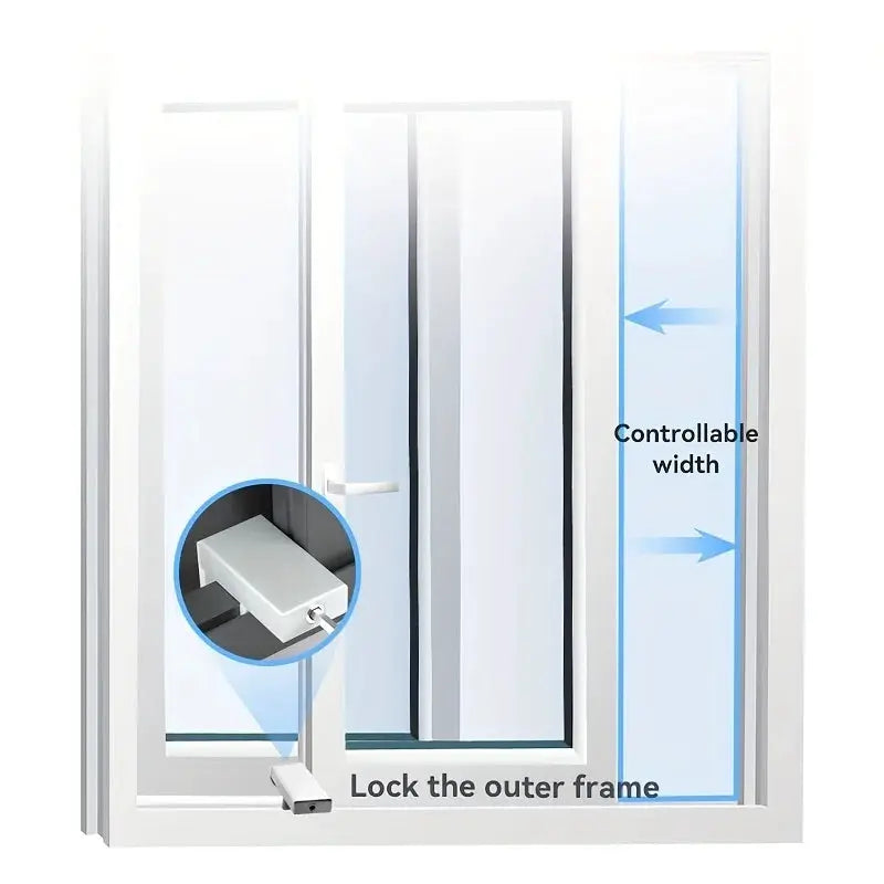 Simples Market sliding sash stopper lock for windows and doors, white adjustable width child safety lock