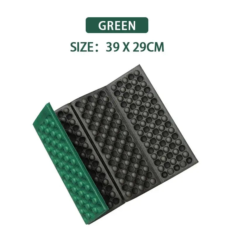 Simples Market honeycomb massage mat, 6-fold XPE cushion, green and black, foldable picnic pad