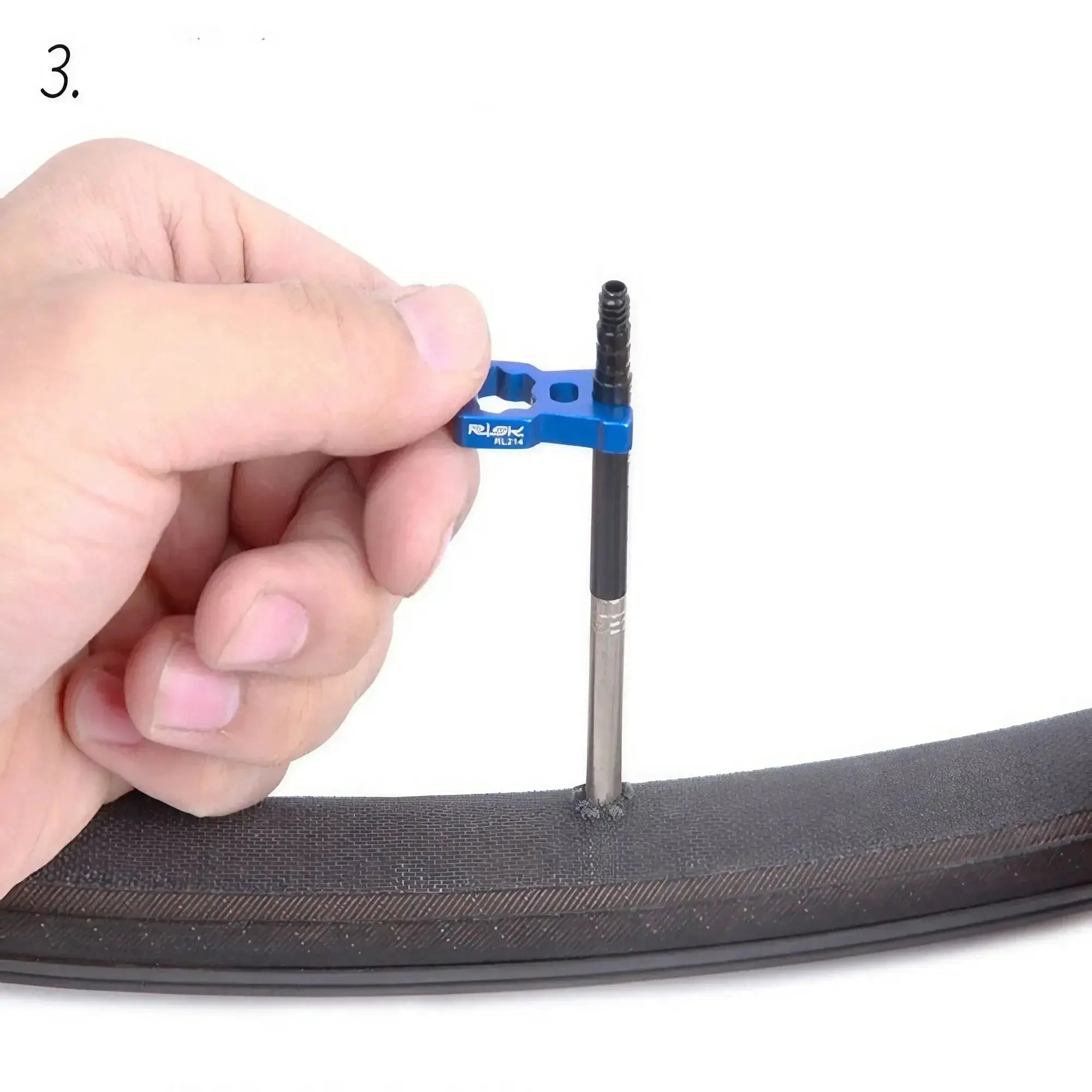 4 In 1 Portable Bicycle Valve Tool For Valve Cores Wrench MTB Road Bike Disassembly Installation Blue