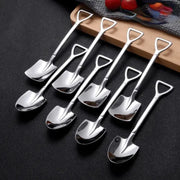 Four Pieces Stainless Steel Watermelon Shovel Spoon Set Dessert Serving Utensils Creative Cute Design