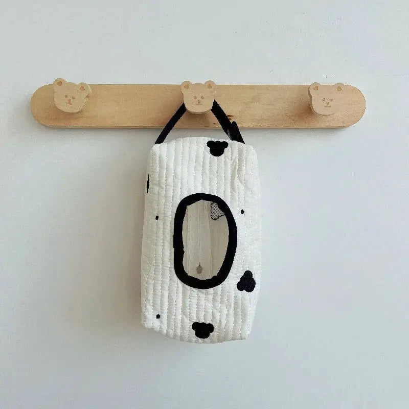 Cartoon Critter Car Tissue Box Holder With Flippable Animal Cover For Wet Wipes And Napkins