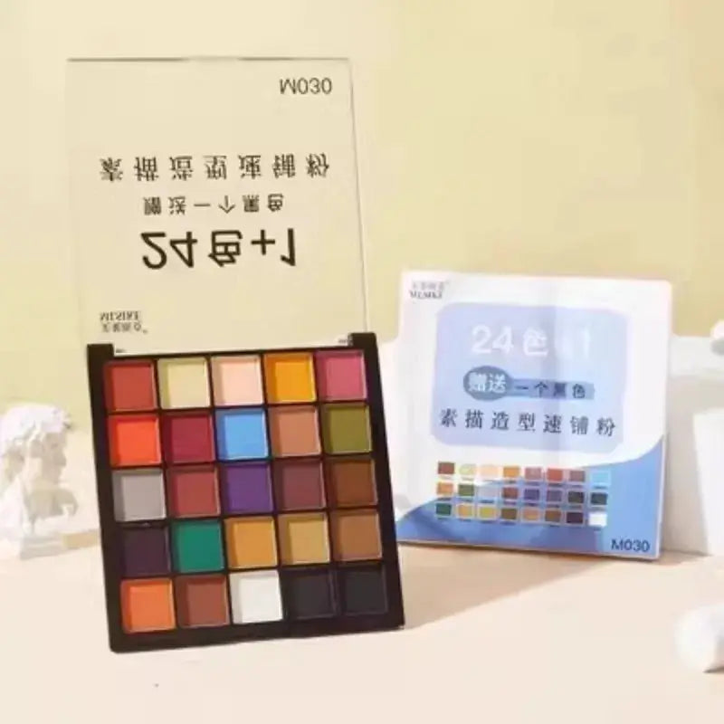 24-color soft pastel powder set Simples Market, water-soluble, ideal for charcoal sketching and expressive mark making.
