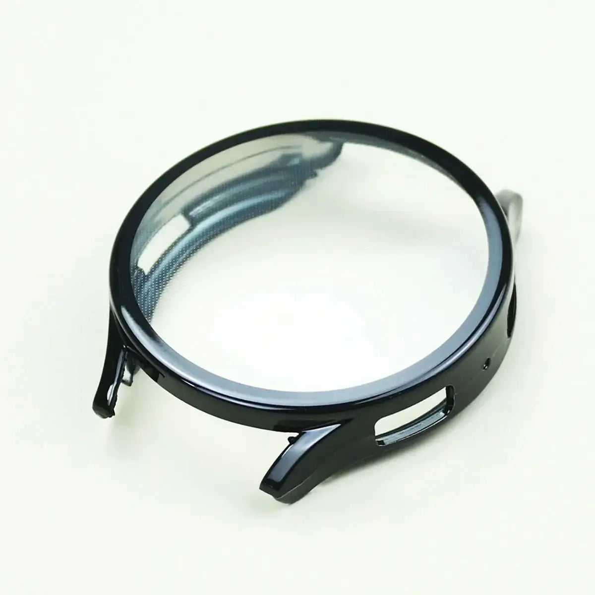 Simples Market full-coverage TPU watch case for Samsung Galaxy Watch 7-6-5-4-FE, black bumper with screen protector.